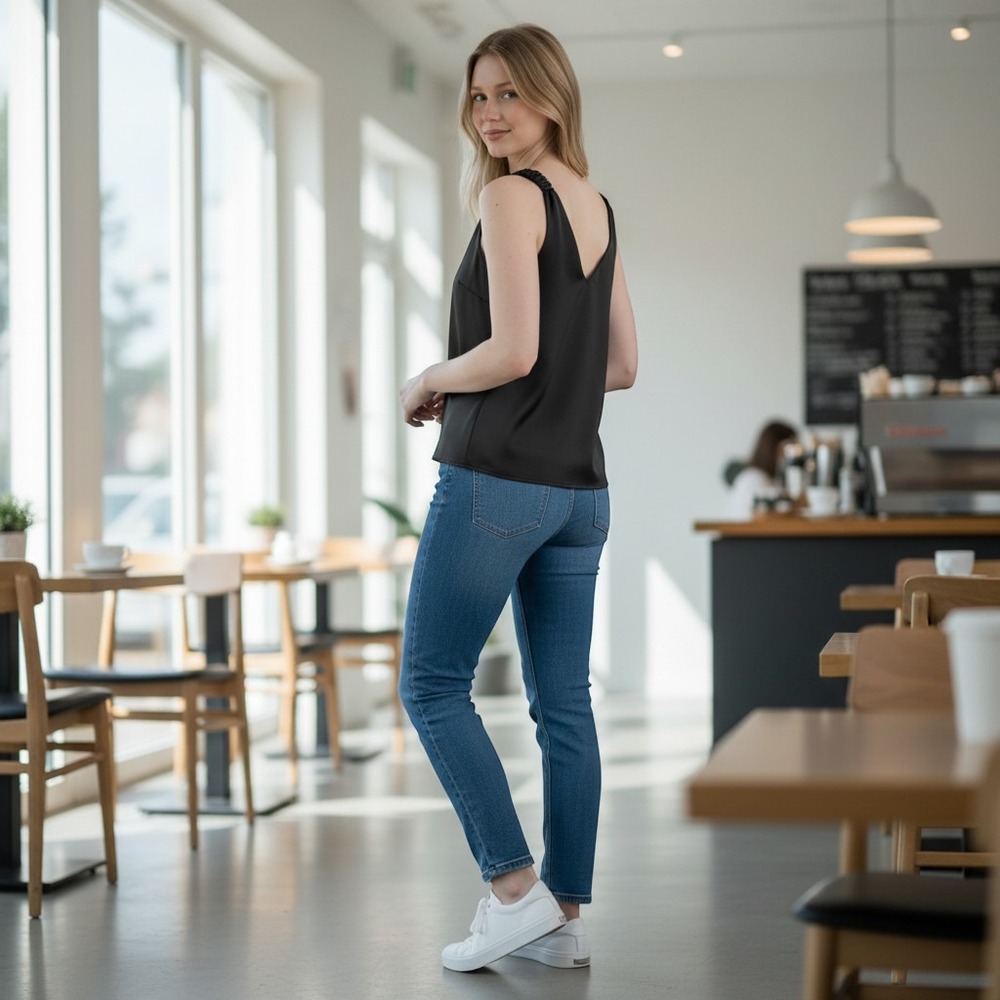 Elegant Black Women's Top
